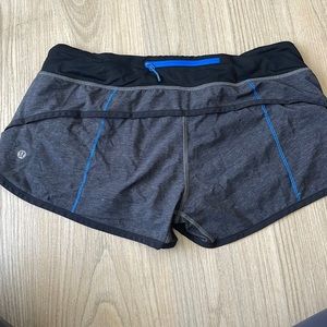 Lululemon shorts grey and blue size 8